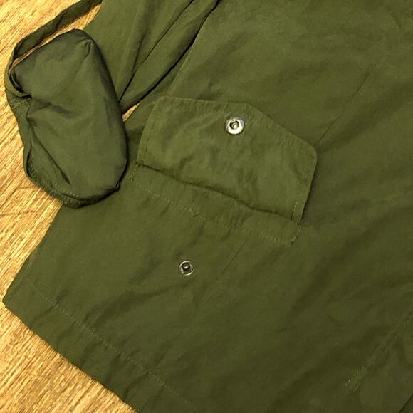 Brandy Melville Army Green Button Zip Front Utility Jacket Size One Si - Picture 9 of 16
